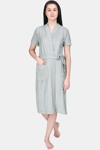 Men's Charcoal Brushed Cotton Dressing Gown – Thom Sweeney